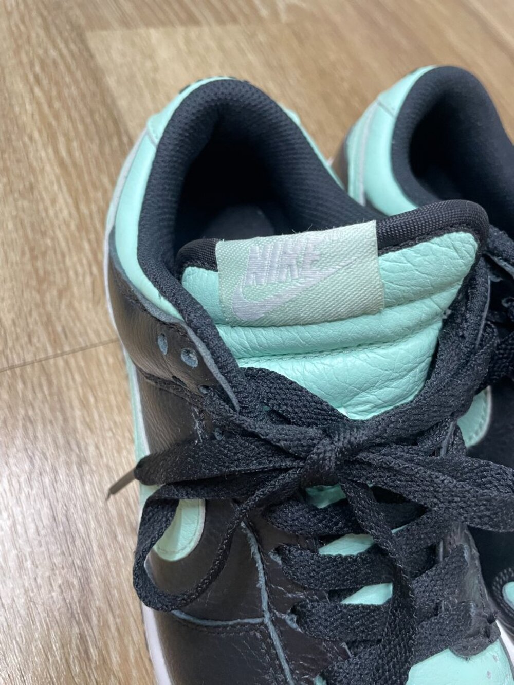 Nike By You Dunk Lows Black and Mint Green Size 5.5 US - Picture 9 of 11